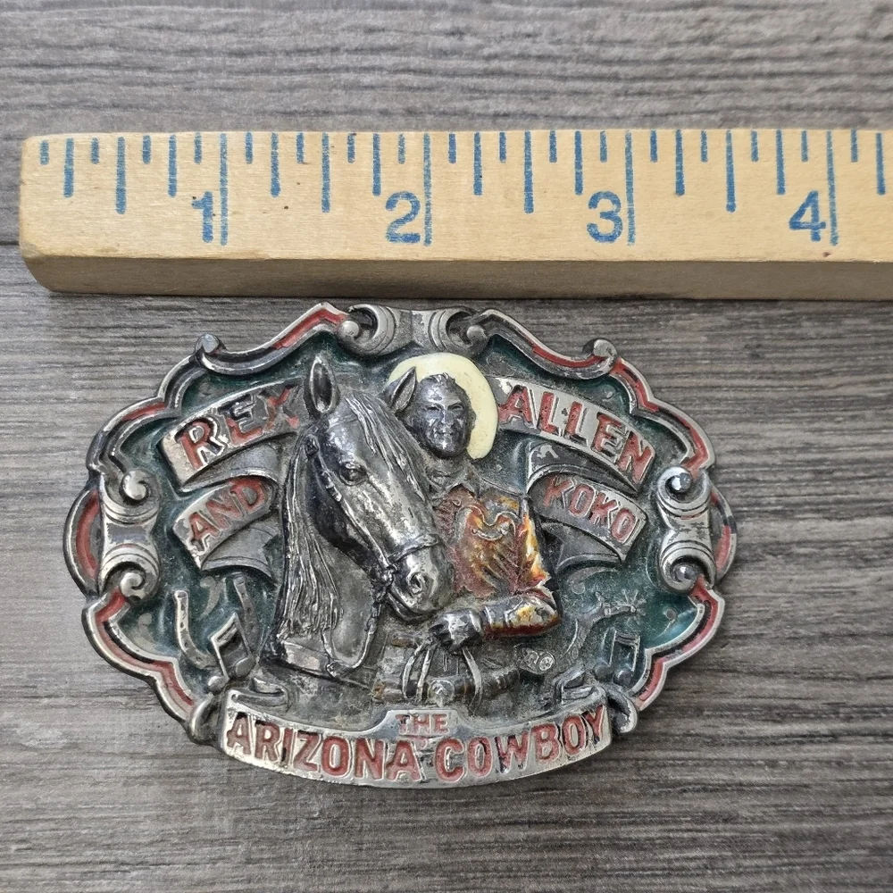 Rex Allen And Koko The Arizona Cowboy Limited Edition 1993 Enameled Belt Buckle
